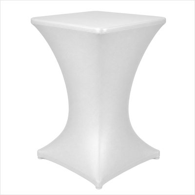../frankl24shop/stehtischhusse _exclusiv_, silber fuer quadratischen stehtisch tischplattenbezug, leder, weiss fuer stehtisch quadrat